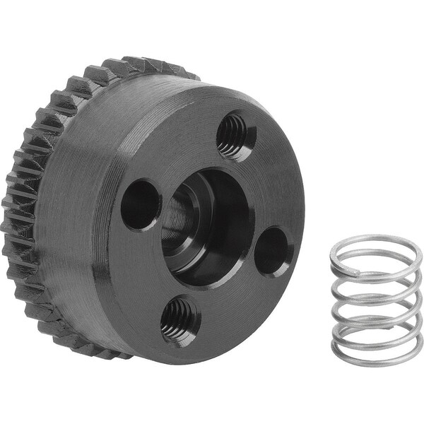Engagement Element W. Ext. Toothing, Form:H, D4=33, N=46, H=13, Steel Black Oxidized, Comp:Stainless
